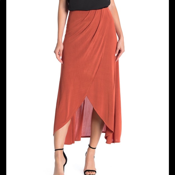 Free People Dresses & Skirts - FREE PEOPLE SMOKE & MIRRORS FAUX WRAP SKIRT